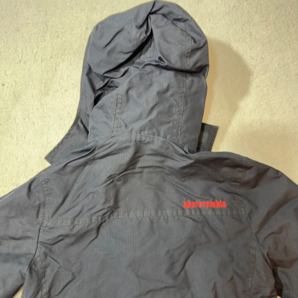 Abercrombie & Fitch Weather Warrior Navy Blue Fleece Lined Hooded Jacket Kids‎ M